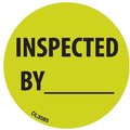Decker Tape Products Label, DL3585, INSPECTED BY ____, 2" DL3585
